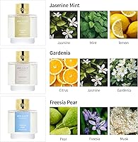 Vista 2 de Airkeep juego de difusores de esencias de 3 unidades, difusores de esencias de aceite de jazmín, menta, gardenia, fresia y pera para aromaterapia