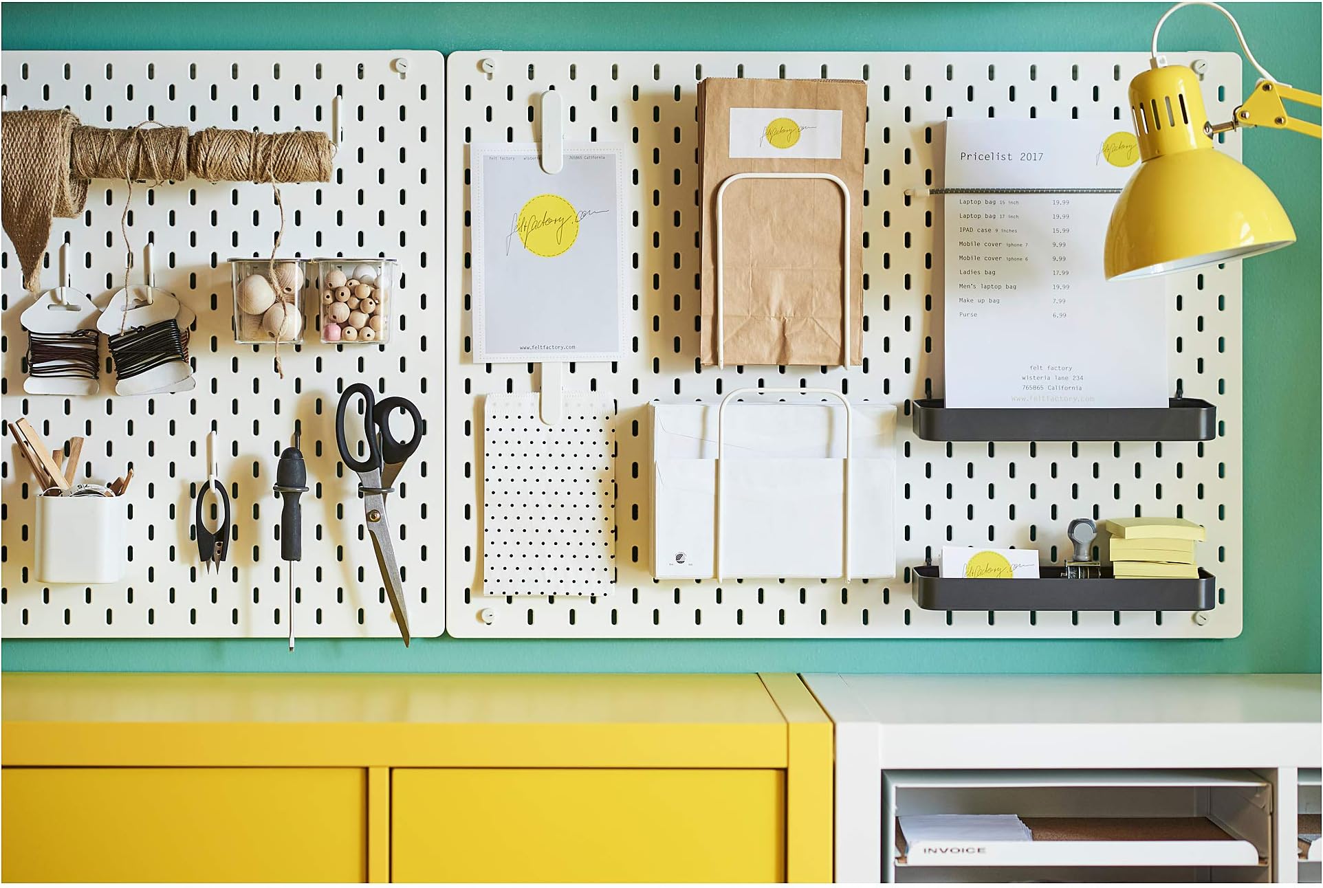 IKEA SKÅDIS pegboard 76x56 cm white