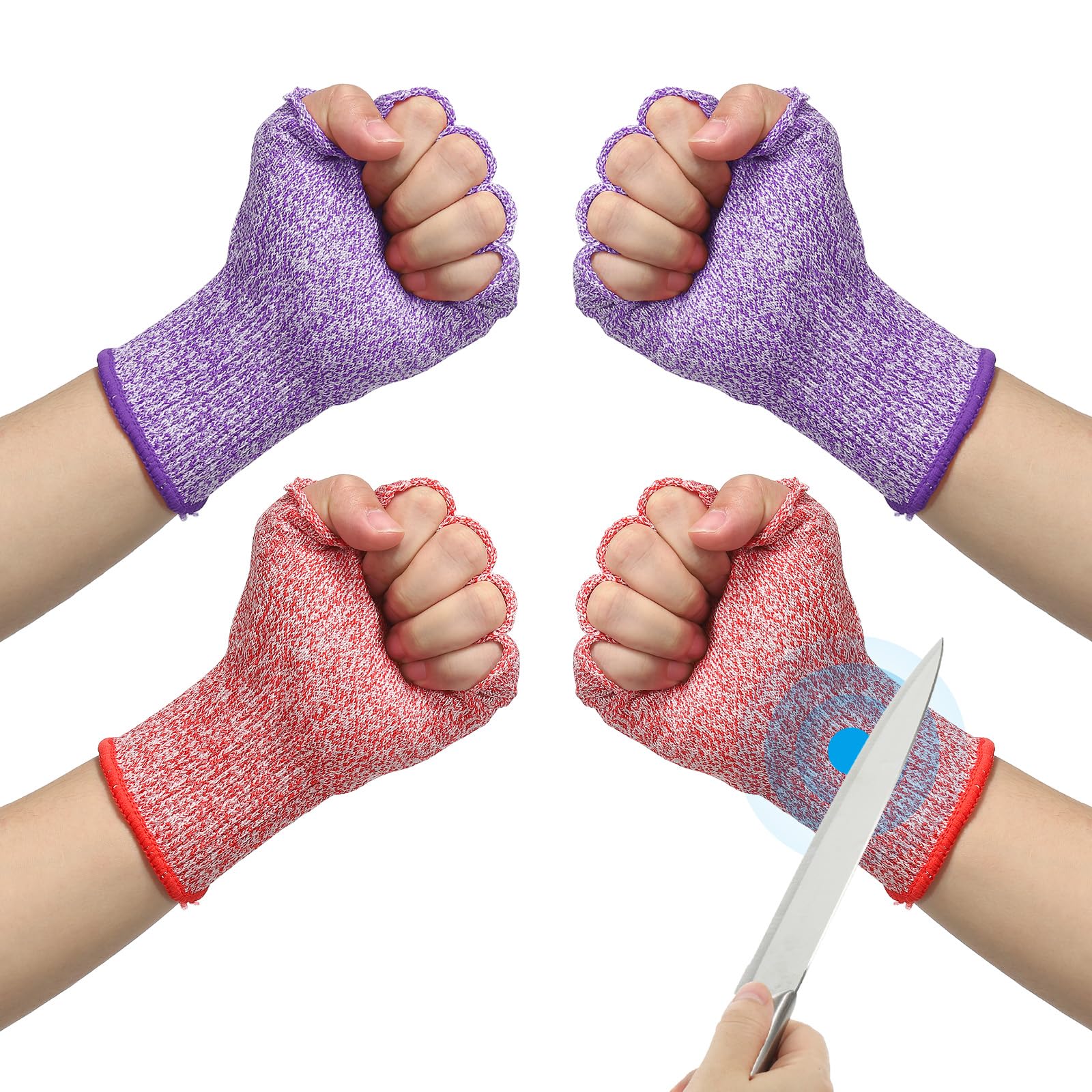 PATIKIL 8 Inch Cut Resistant Sleeves with Finger Grips