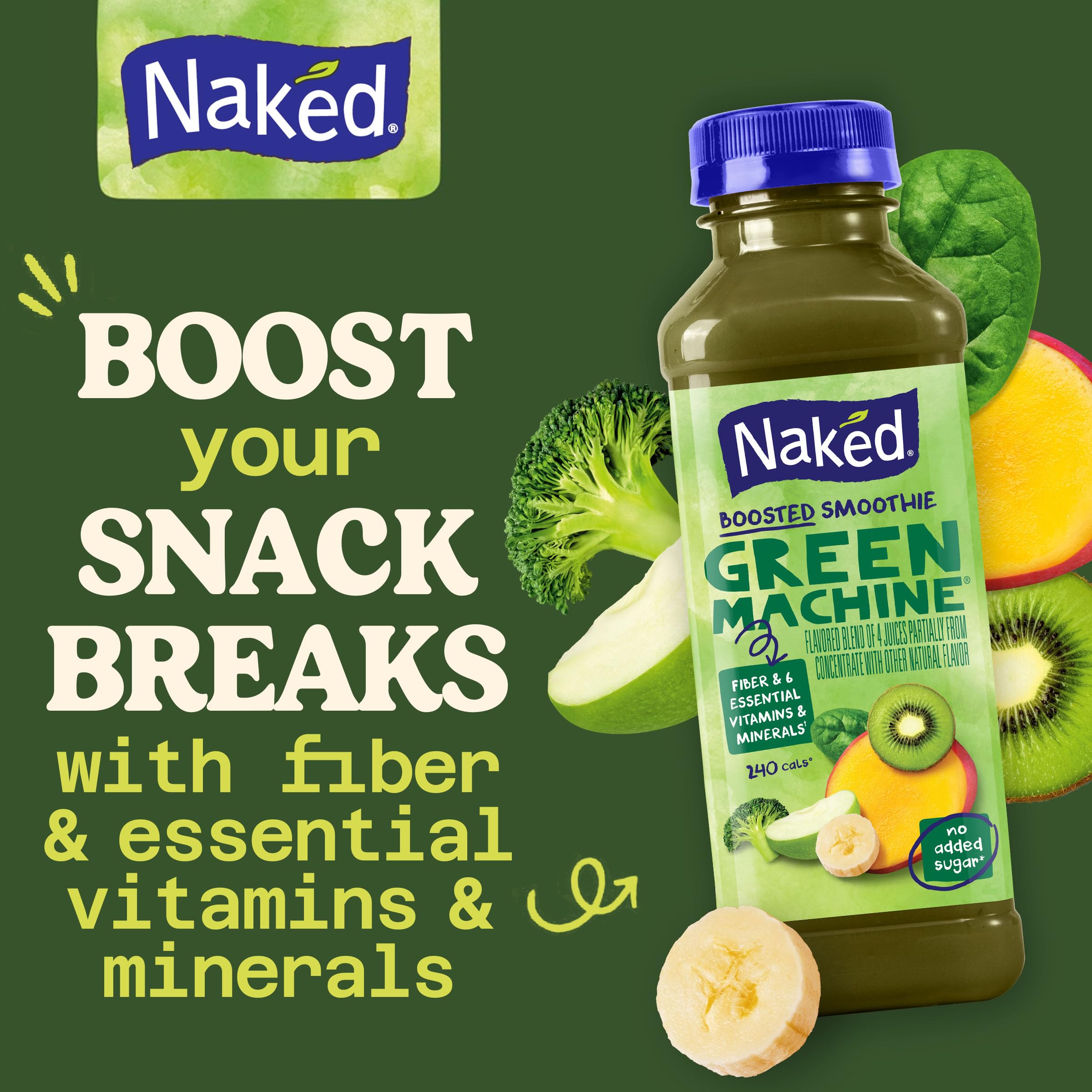 Amazon.com: Naked Boosted Smoothie Green Machine, 15.2 fl oz