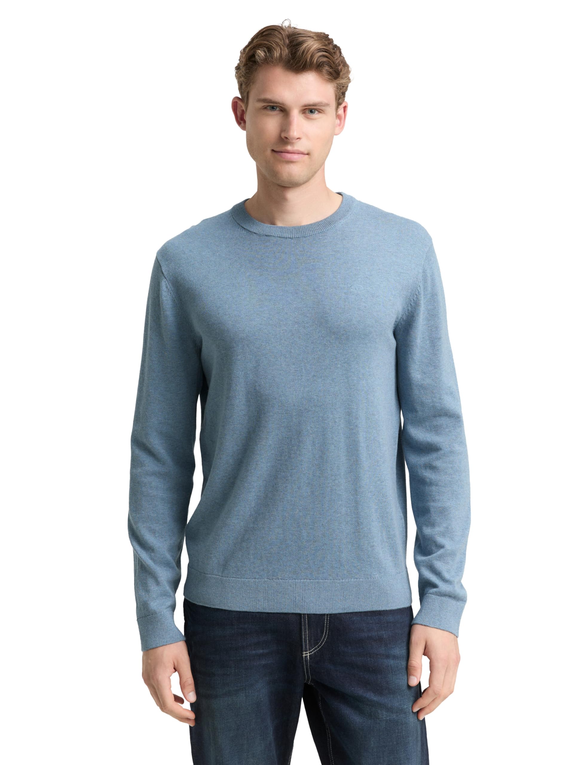 TOM TAILOR Herren Strickpullover mit Crewneck