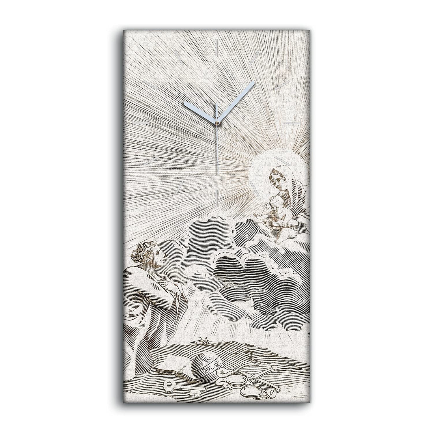 Horloge sur Toile Abstrait Antique Art Mural Haut de Gamme 30x60