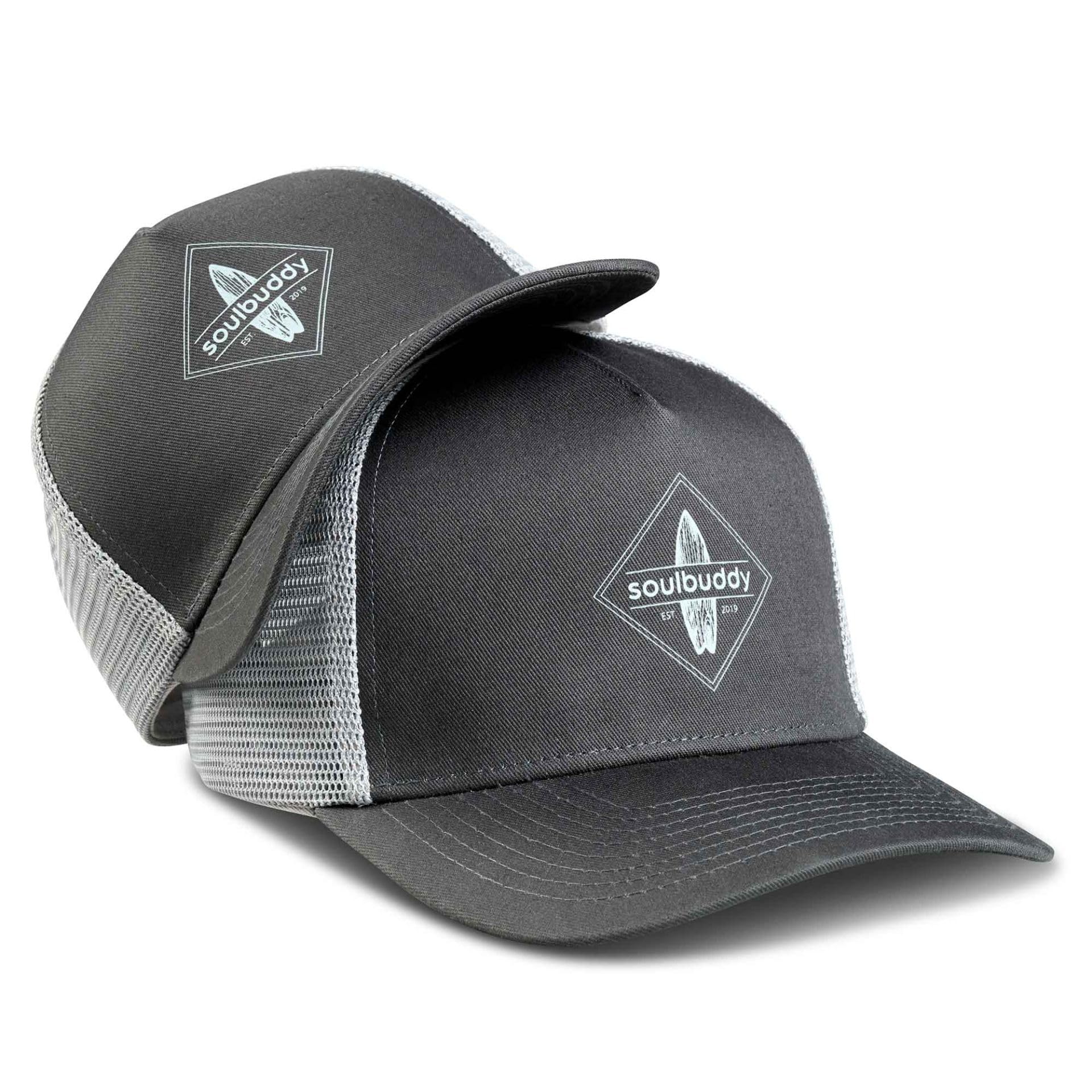 Soulbuddy Baseball Trucker Cap - 2er Set Partnerlook-Set als Mutter Tochter oder Vater Sohn Kleidung - aus 1 Herren oder Damen Kappe - One Size und 1 Kinder Cappy Größe S, M oder L