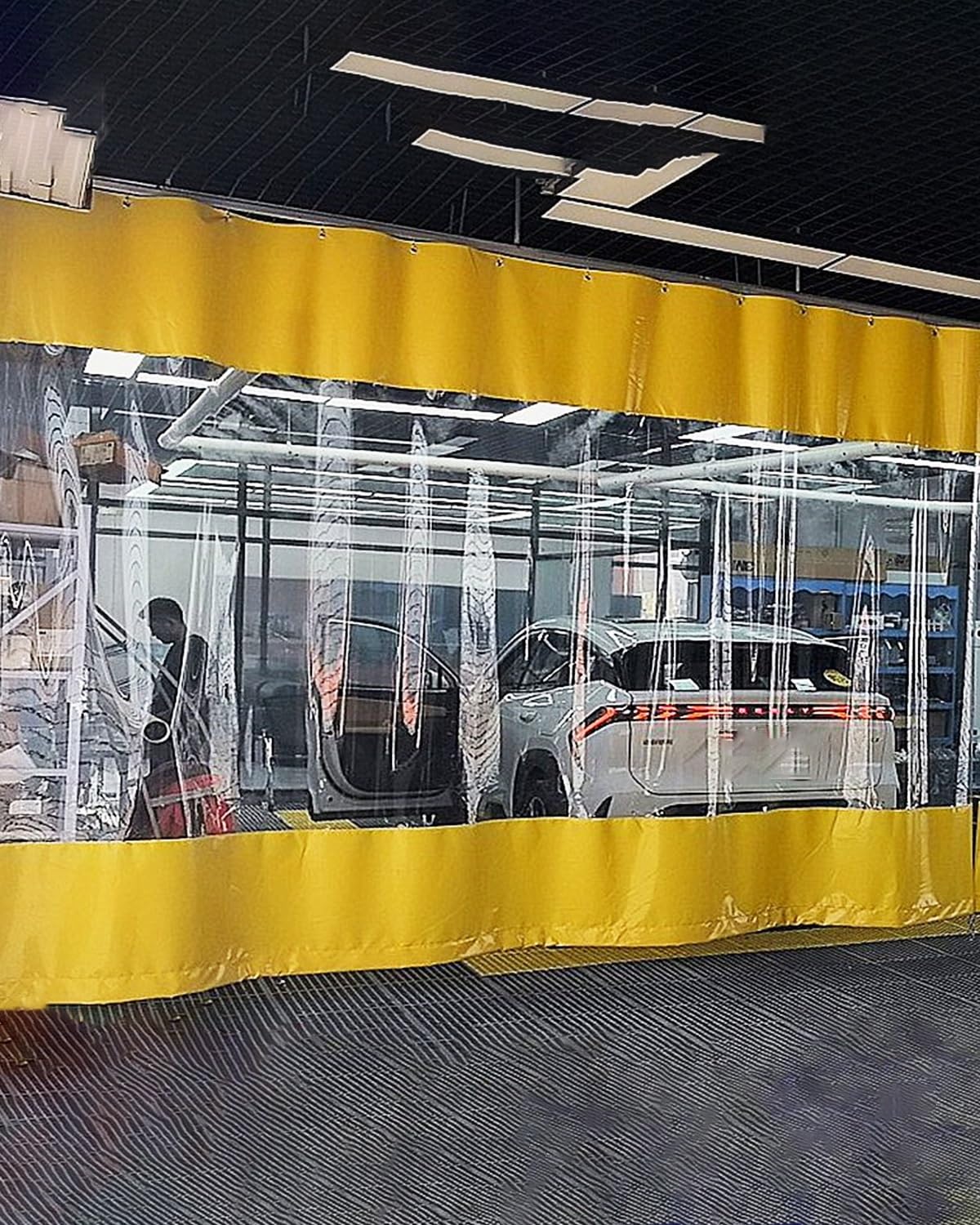 Rideau de séparation transparent isolant contre la poussière de garage L 3m