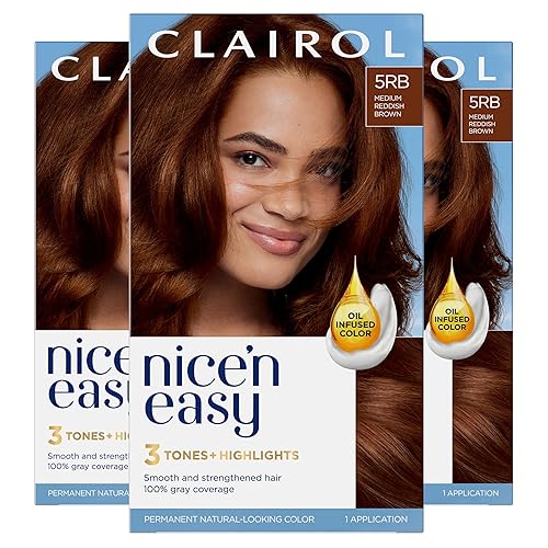 Vista 16 de Clairol - Tinte permanente Nice'n Easy para el cabello, color caoba claro 6R (Light Auburn), paquete de 1 unidad 3BG Deep Burgundy