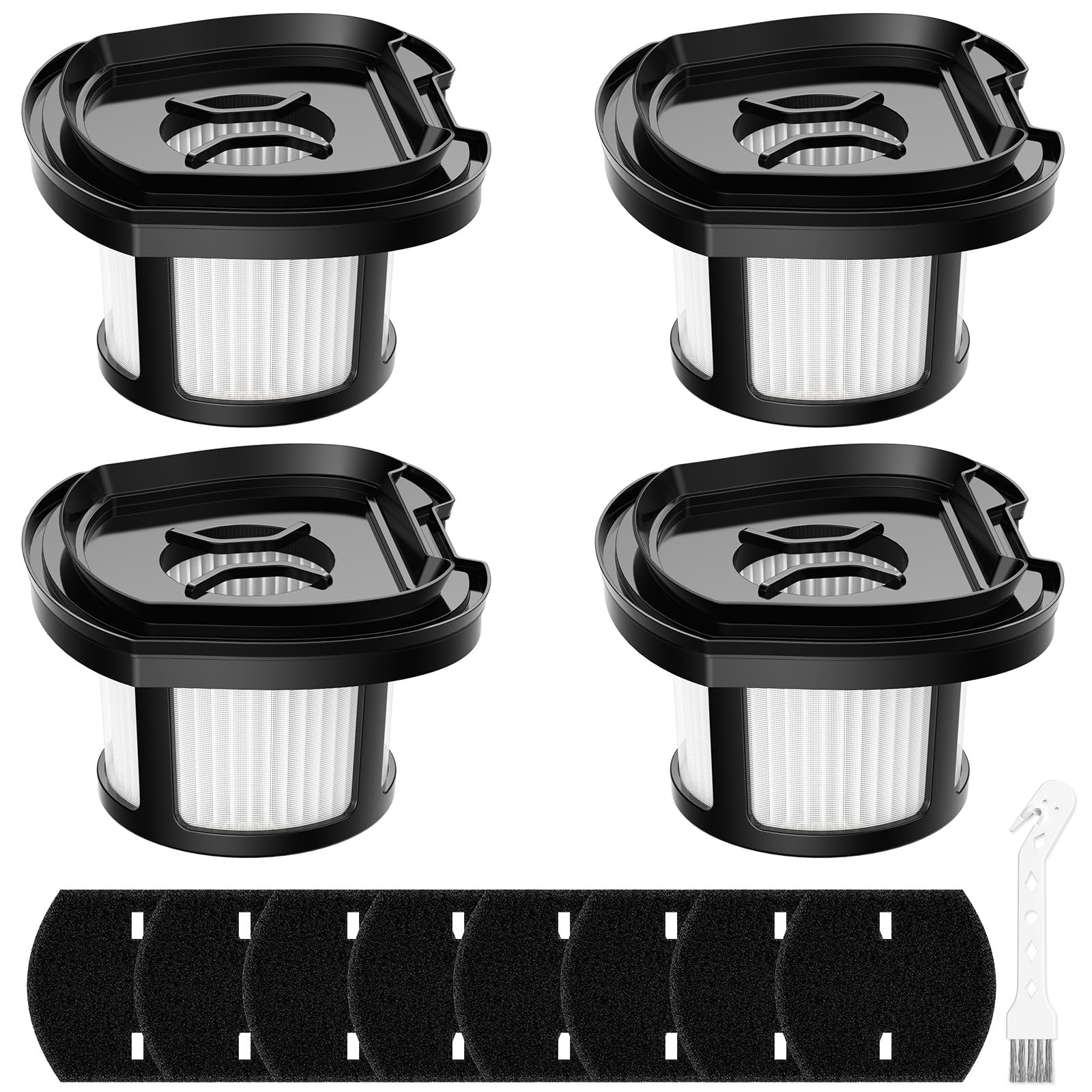 4 Pack 2284W 2390A Vacuum Replacement Filter Compatible with Bissell Pet Hair Eraser Hand Vacuum 2284W, 2390, 2390A, 2579, 2389, Part # 1614212