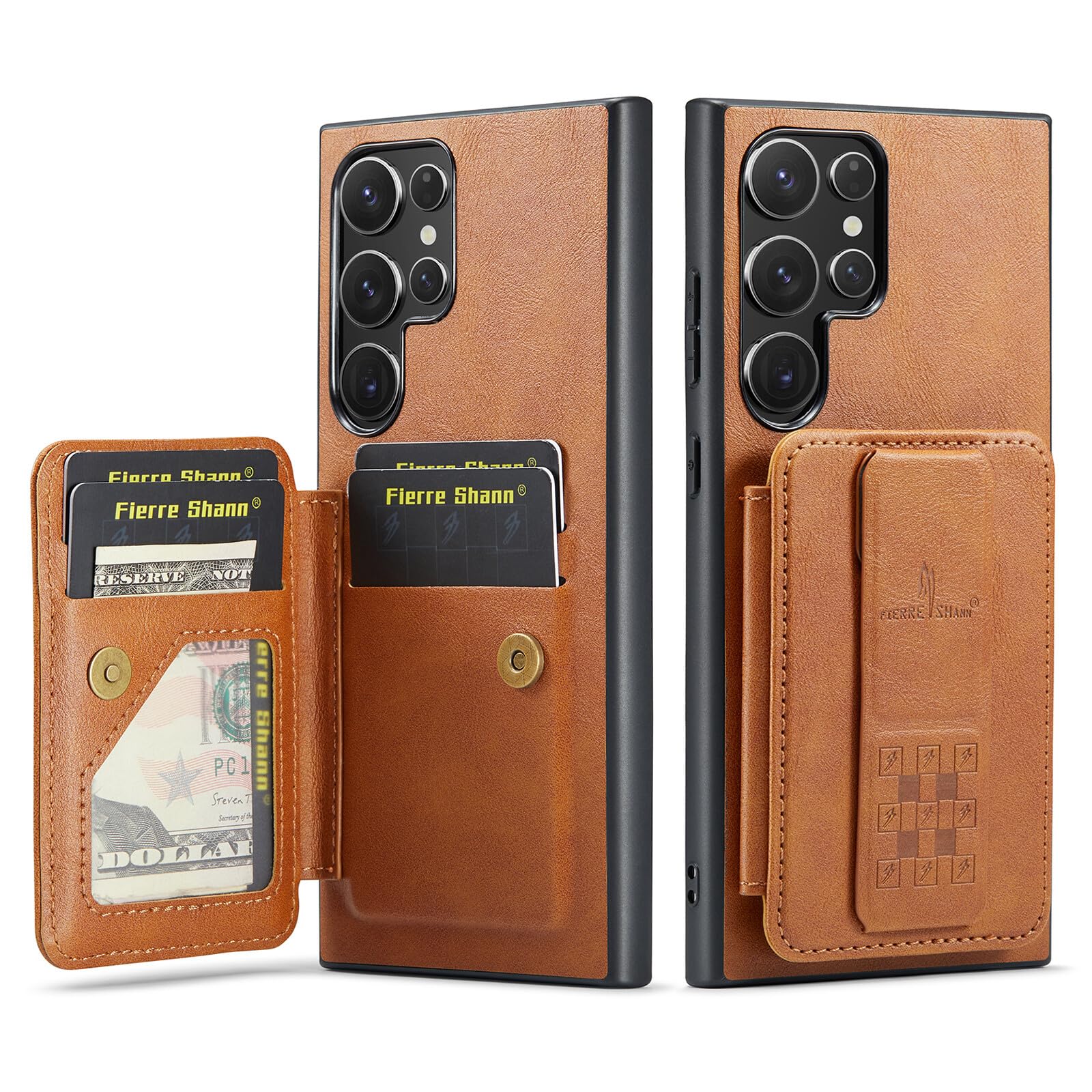 Étui portefeuille Samsung Galaxy S25 Plus marron mince - 8