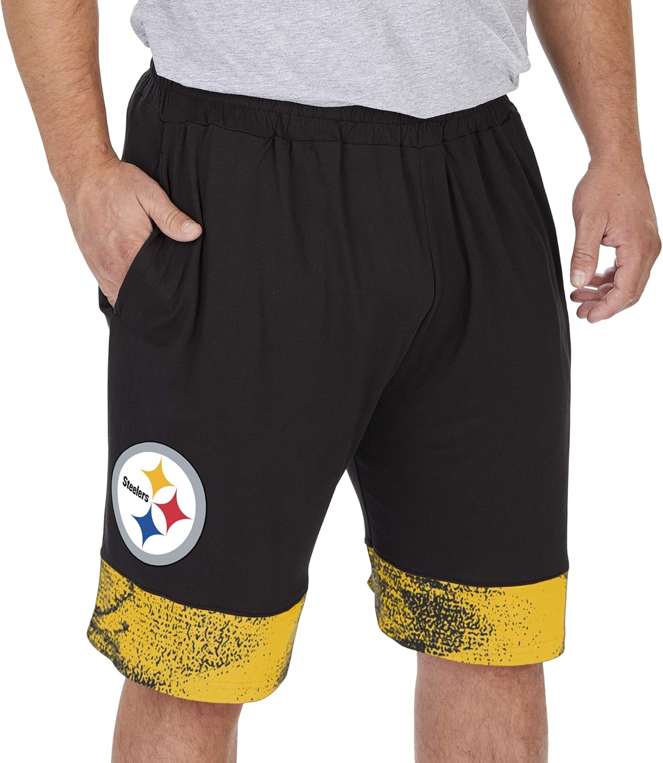 Zubaz Officially Licensed NFL Men's Slider Short with Static Bottom
