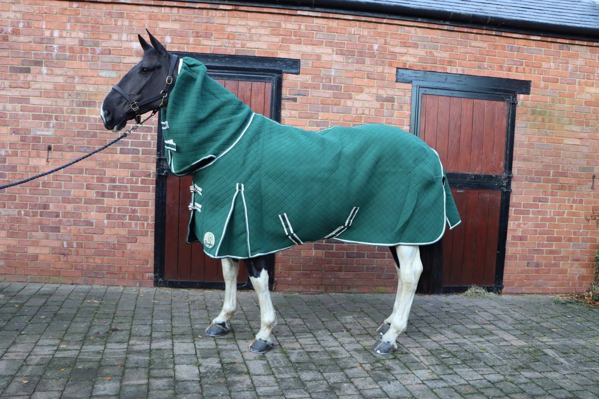 Ruggles Triple Layer Wicking Combo Rug for Heavy Horses Shires Clydesdale Suffolk Punch | Ideal for Travel Shows Stable and Drying/Cooling after Exercise or Bathing (Hunter Green, 7')