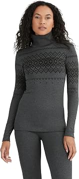 Terramar Womens Standard 3.0 Altitude Turtle Neck Shirt, Alpine Symphony, Medium