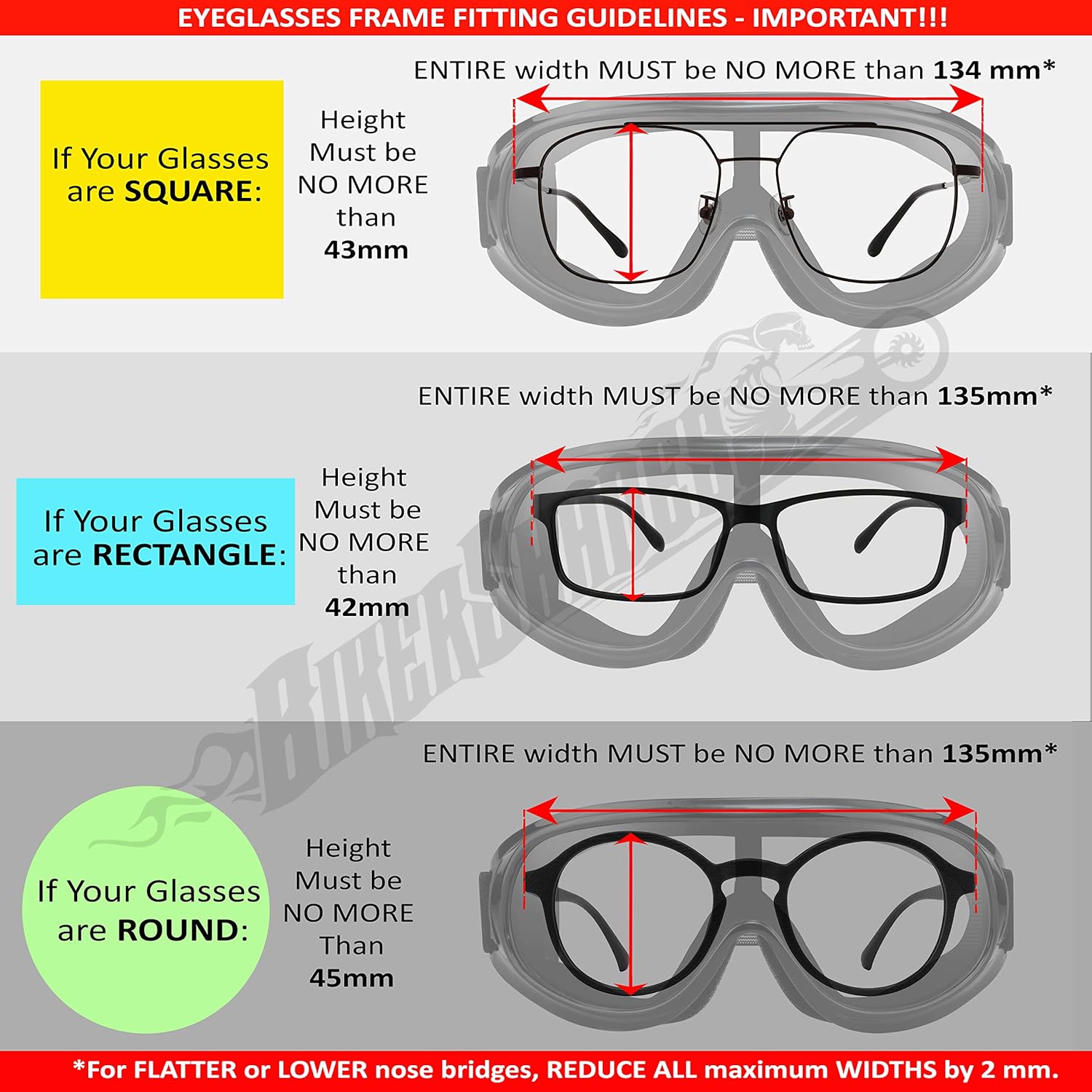 Bikershades Motorcycle Goggles Cover Fit Over Eey Glasses Sunglass Smoke Clear Yellow High Definition Amber Lens