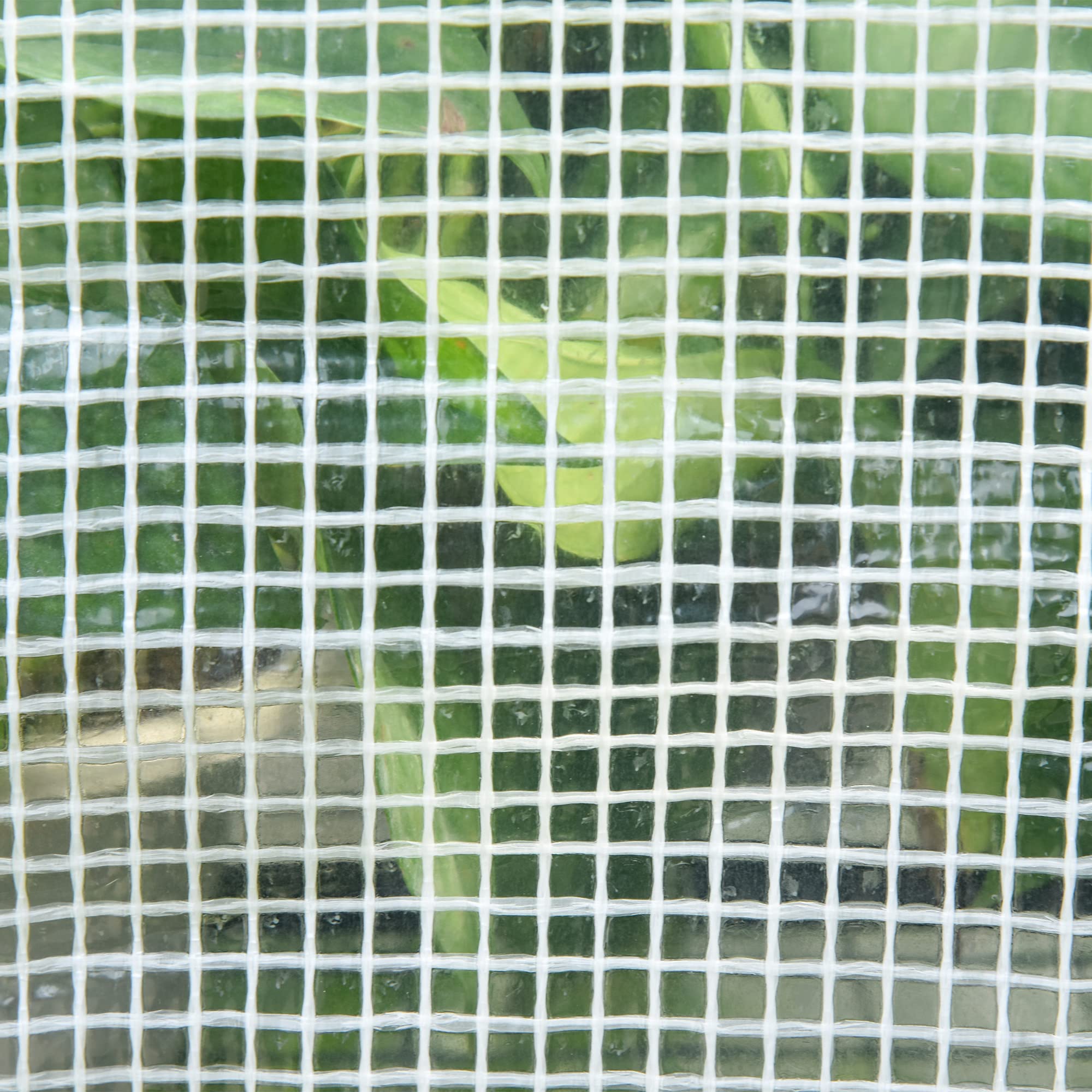 Outsunny Serre de Jardin Tunnel 6 m² 3L x 2l x 1,9H m Porte Blanc | Acier Galvanisé Renforcé Ø 2,4 cm， Fenêtres, PE Haute Densité