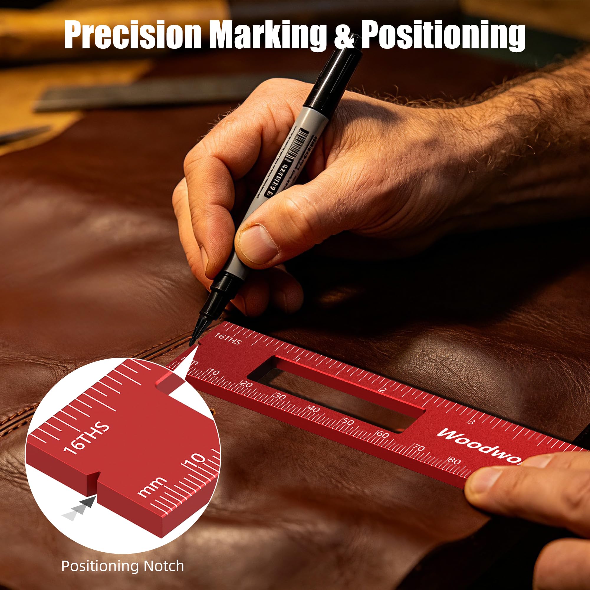Woodworking Ruler Set - 3 Pack Precision Scribers -6 Woodworking Ruler Set - 3 Pack Precision Scribers -6