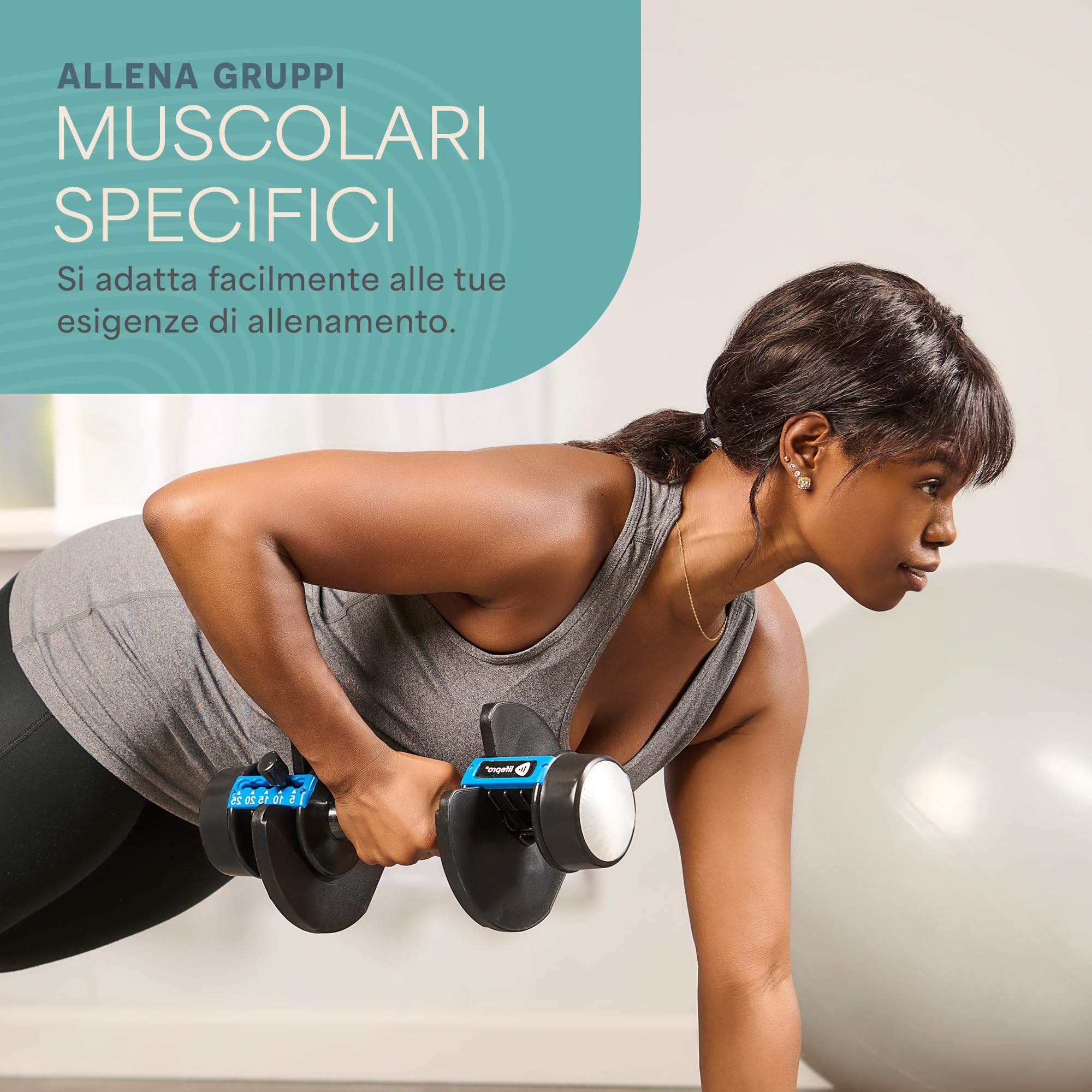 LifePro Set di Manubri Regolabili da 2 x 11,34 kg (25 lb) - Set di Pesi con Impugnatura Antiscivolo e Meccanismo di Bloccaggio di Sicurezza per Palestra Domestica