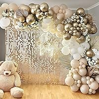 Vista 204 de 36 Panels Giltter Wall Backdrop Pink Shimmer Wall Backdrop for Party Wedding Birthday Engagement Bachelorette Parties Anniversary Decoration