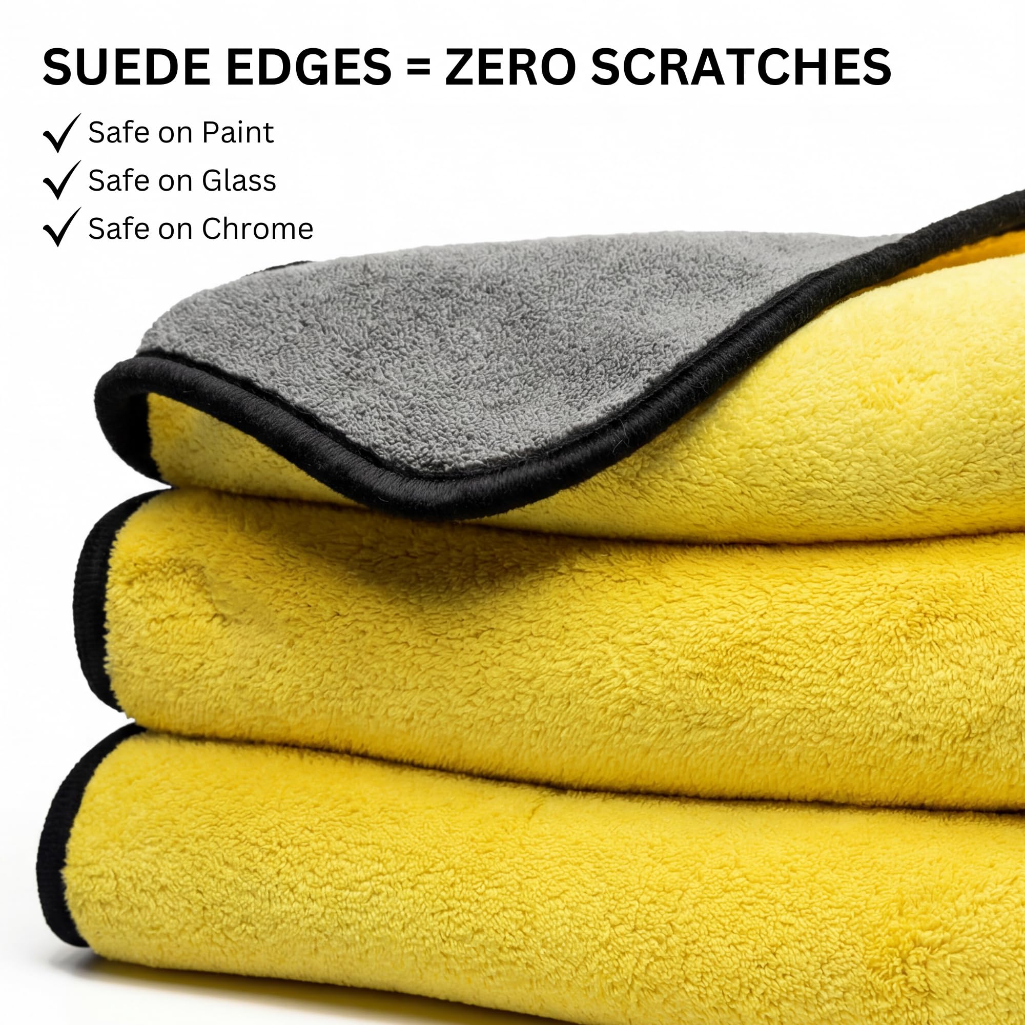 The Pro Stuff Microfiber Towels for Cars 600 GSM Super Soft Drying Towels for Cars Dual-Sided for Cleaning — view 7