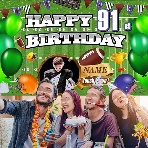 Vista 24 de Cartel personalizado de decoración de cumpleaños 91 con temática de castillo y princesa, pancarta de tela personalizada para suministros de fiesta