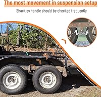 Vista 3 de Kit de grilletes de eje de remolque Racewill: grilletes de remolque con tornillos de grillete de remolque, correas de grillete de remolque de 2-5/8