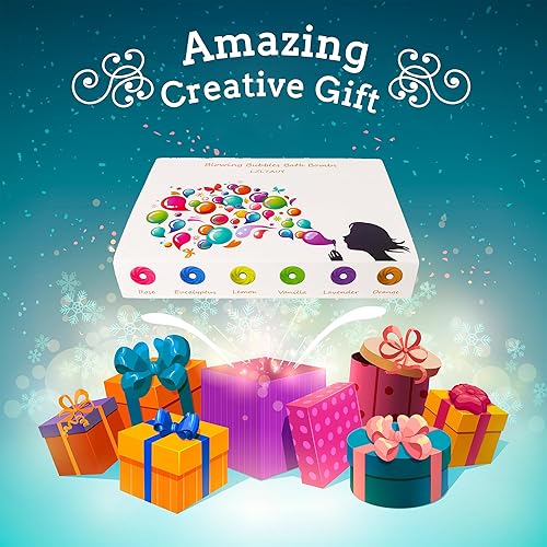 Miniatura 6 de Bombas de baño soplar burbujas, manteca de karité, piel seca, hidratar, juego de regalo de baño para niños, bola de baño orgánica para niños y