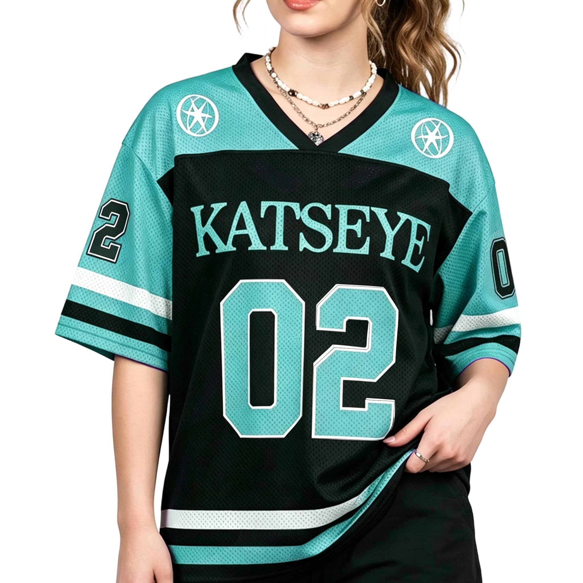 Katseye Tshirt The Wildworld Tour Jersey V-Neck Tee Concert Streetwear Tops