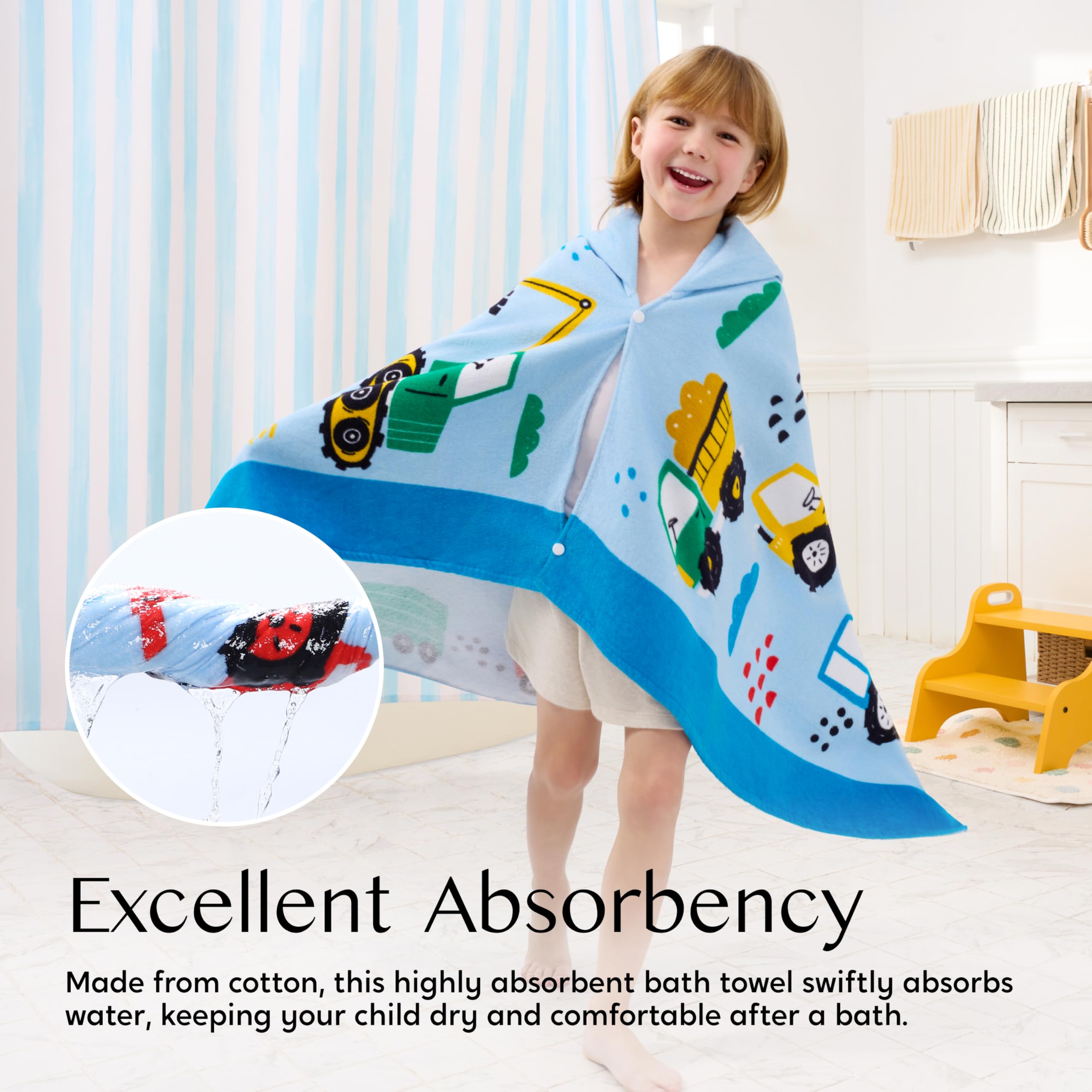 Joiedomi Asciugamano Con Cappuccio A Forma Di Tigre Per Bambini – 100% Cotone, 76x127 Cm