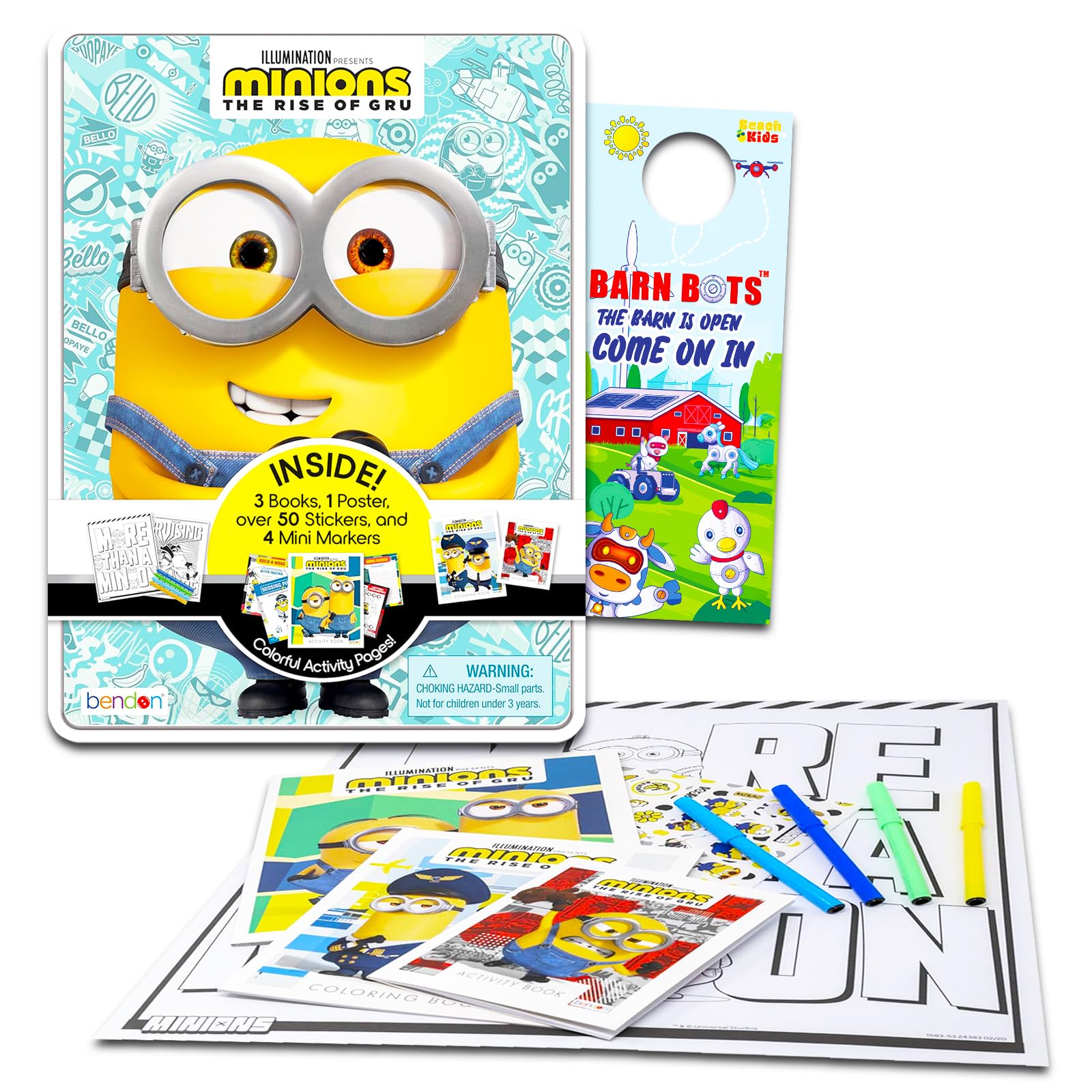 Despicable Me Minions Activity Book Set - Bundle with Coloring Books, Stickers, Markers, Poster and More