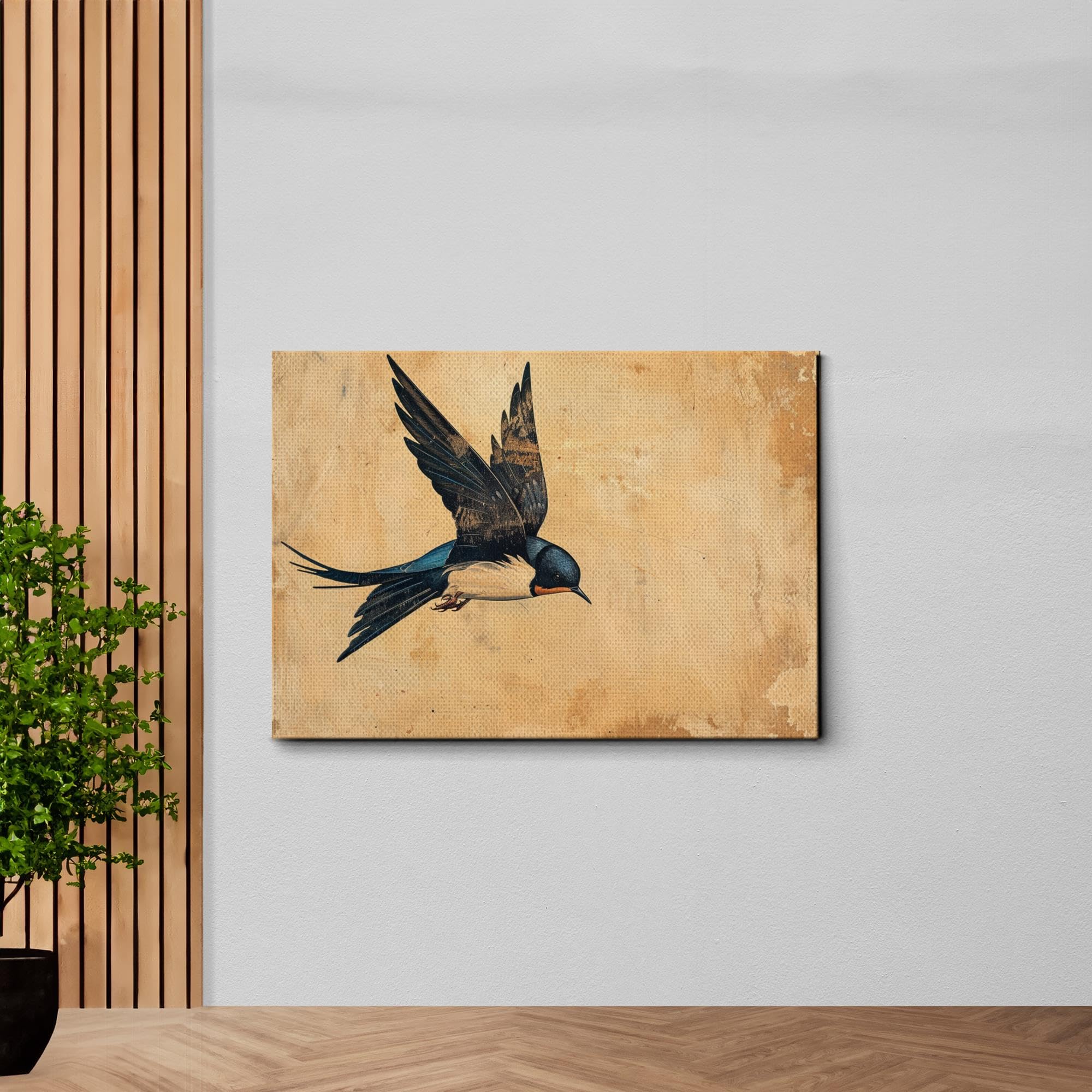 Amazon.com: SUDDENSUPPLY Vintage Swallow Print, Swallow Painting