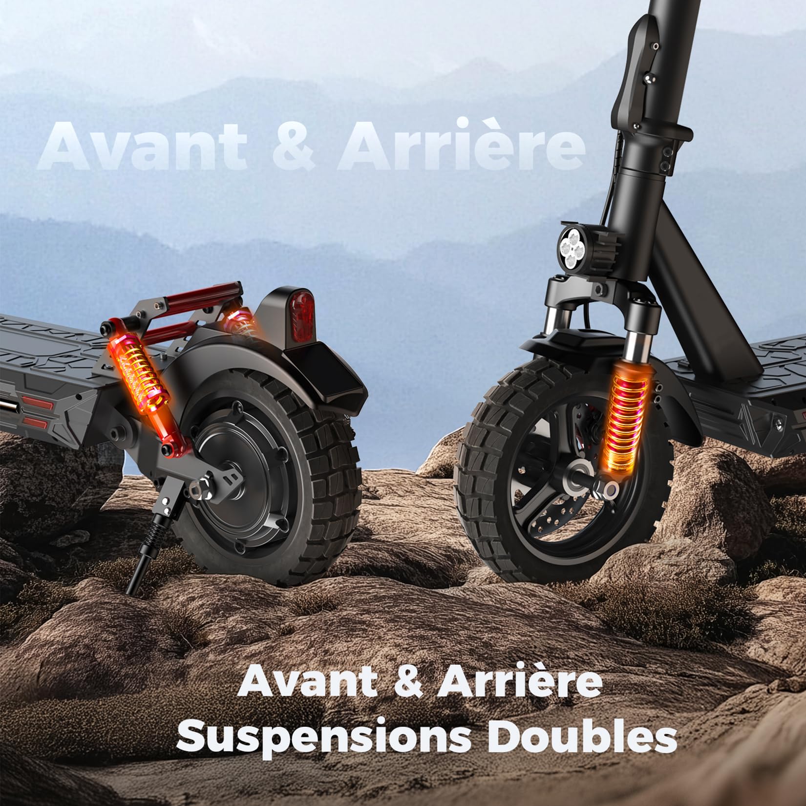 iScooter Trottinette électrique pour Adulte 10" avec serrures électroniques, Moteur de 8OO, autonomie 40-45 km, Max 25 km/h, contrôle app, Trottinette électrique Adulte Pliable, Charge 150 kg, Sac