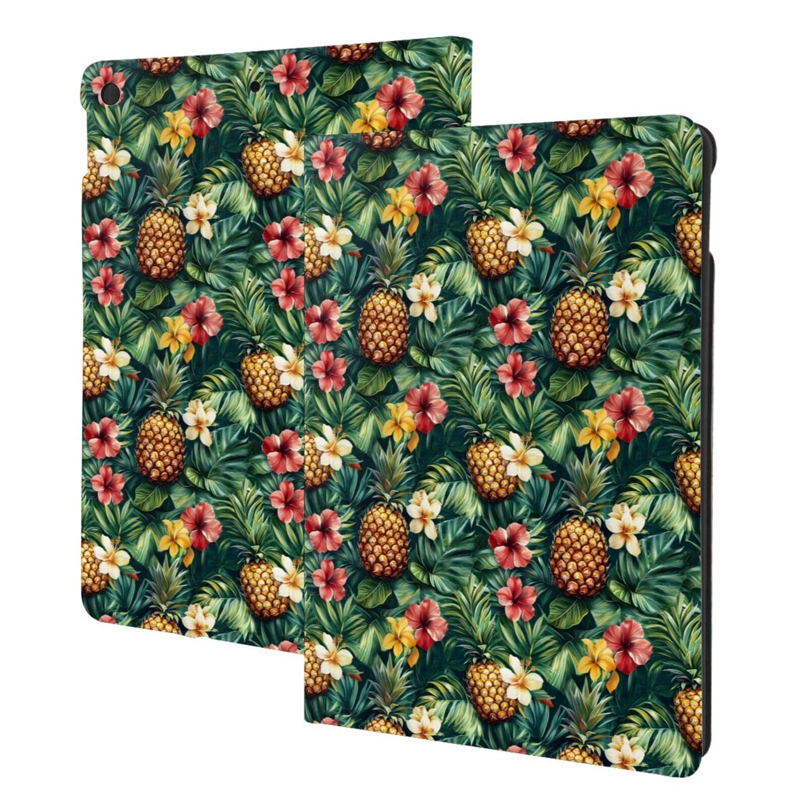 Étui iPad 10.2 imprimé plante ananas tropicale avec support tablette folio - 6