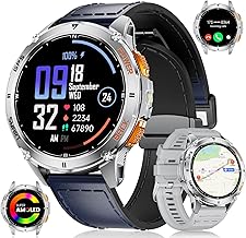 LIGE Men's Smartwatch with Health Monitoring (Pressure/Blood/Oxygen), 110+ Sport Modes, GPS, 530 mAh, Smart Notifications, Stopwatch, Pedometer, Smart Watch for Sport and Daily Life