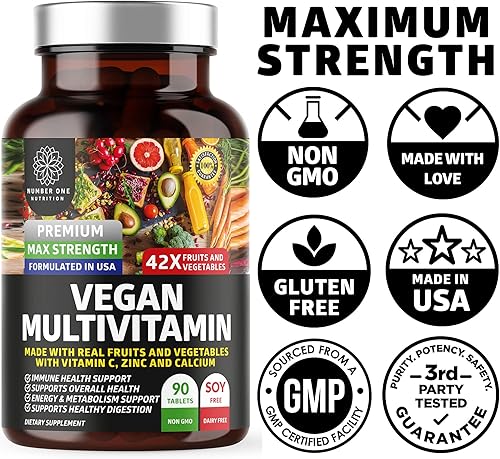 Miniatura 6 de N1N - Multivitamínico a base de plantas prémium [42 ingredientes potentes] Multivitaminas diarias para hombres y mujeres con verduras y frutas