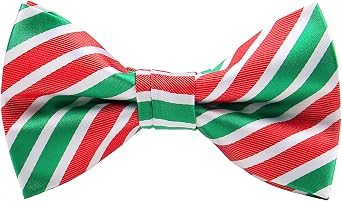 Mens Christmas Bow Tie Festival Theme Pattern Jacquard Woven Xmas Party Pre-Tied Bowties