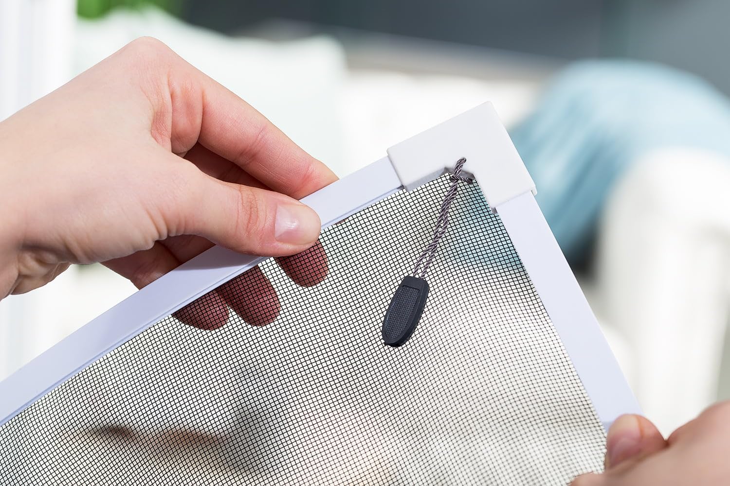 empasa Fliegengitter Magnet Fenster 'EASY 2.0' selbstklebendes Magnetfenster Insektenschutz flexibler Magnetrahmen mit umlaufendem Magnetstreifen, Farbe:weiß, Größe:60 x 80 cm