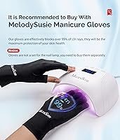 Vista 6 de MelodySusie Lámpara de uñas LED UV, luz UV profesional para todas las uñas de gel, secado rápido con sensor automático, 4 temporizadores, pantalla