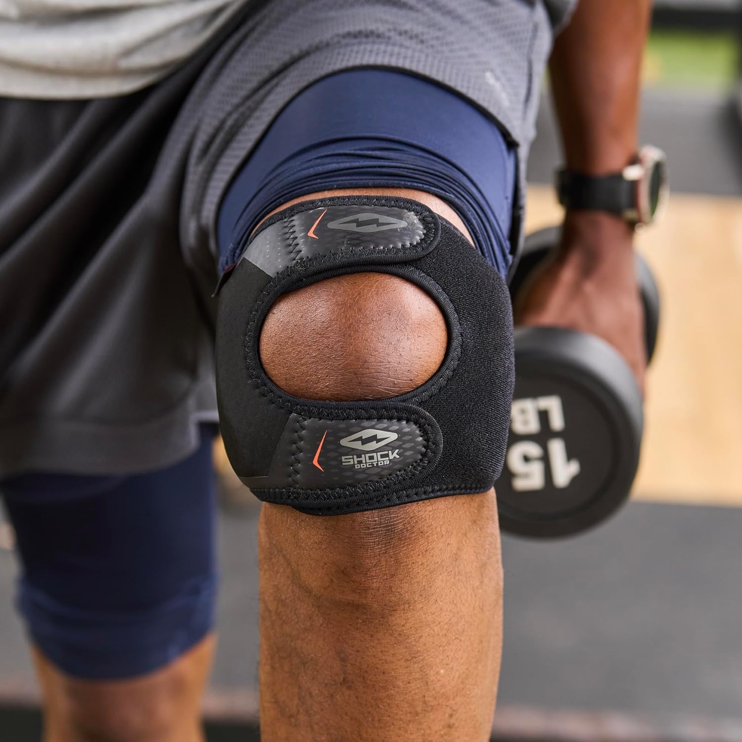 Shock Doctor Knee/Patella Support Wrap with Dual Strap Compression