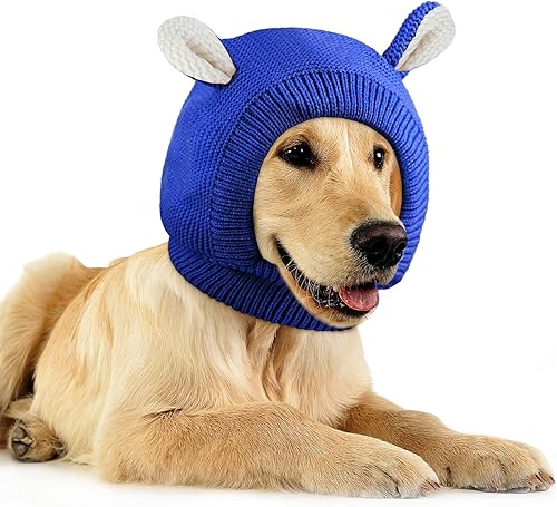 Orejas silenciosas para perros, orejeras de perro, protección contra el ruido, sombreros de punto para perro, orejas de mascota, cubierta cálida