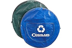 Coghlan's Pop-Up Campsite Trash and Recycling Bin, 2-Pack Combo: Keep Tidy at Parties