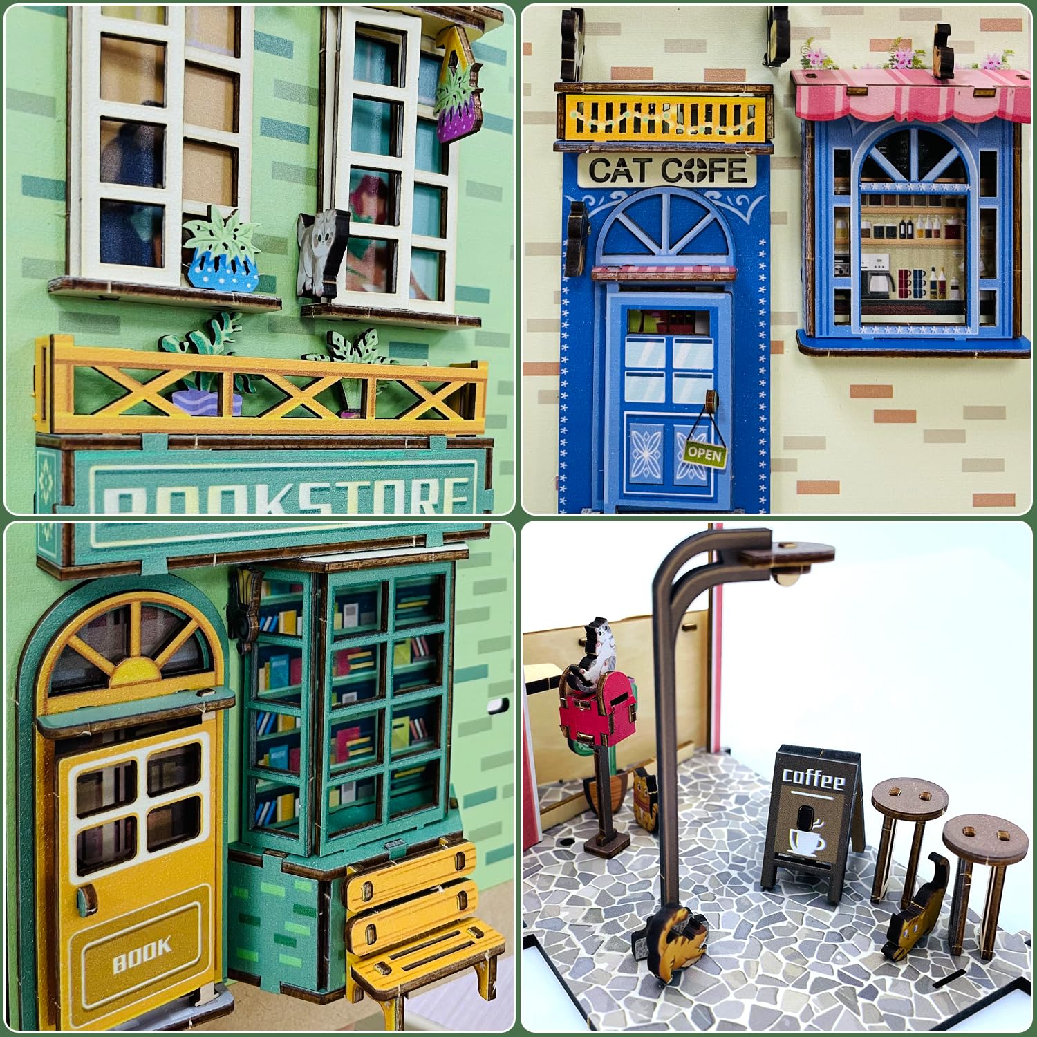 Amazon.co.jp: DIYブックヌックキット DIY ドールハウス ブックエンド