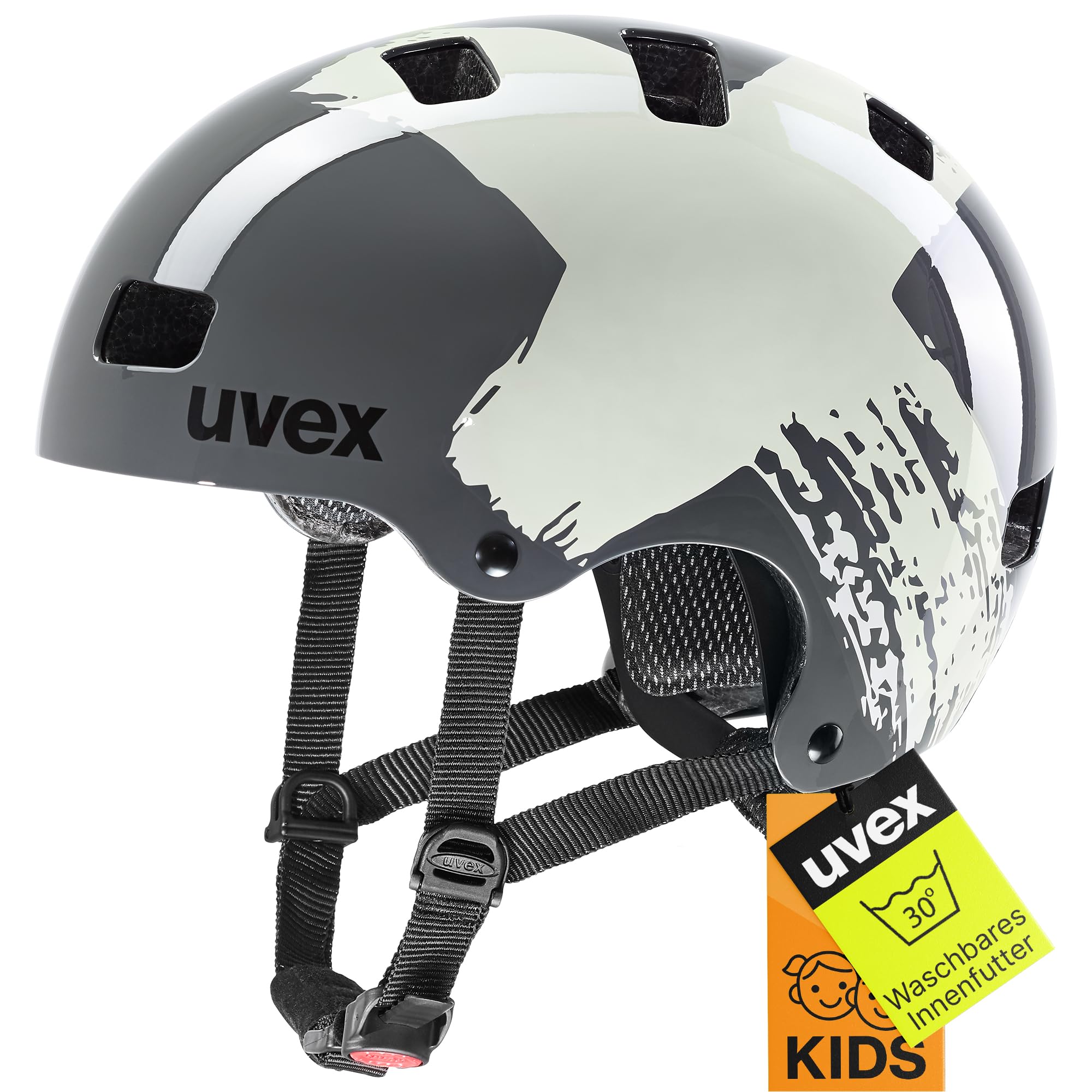 uvex Kid 3 - robuster Fahrradhelm für Kinder- individuelle Größenanpassung - optimierte Belüftung - Rhino - Sand - 55-58 cm