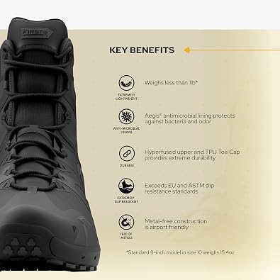 First Tactical Men's 8 AERO-TAC Side-Zip Boot