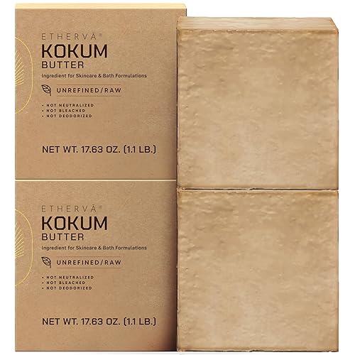 Mantequilla Kokum cruda Sin refinar, sin desodorizar, sin blanquear Semillas orgánicas cultivadas en la naturaleza Fabricación de jabón a granel