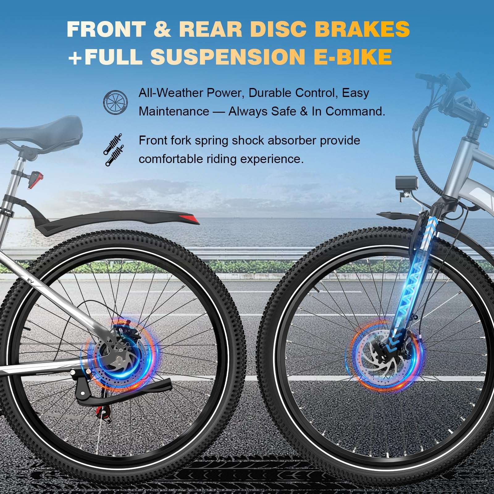 EVERCROSS EK15 E-Bike für Erwachsene, 27,5'' Elektrofahrräder - App, 250W Motor, 36V 13Ah Akku, 15/20/25 KM/H, 7 Gang Getriebe, urbanes Elektrofahrrad Mountainbike für Unisex