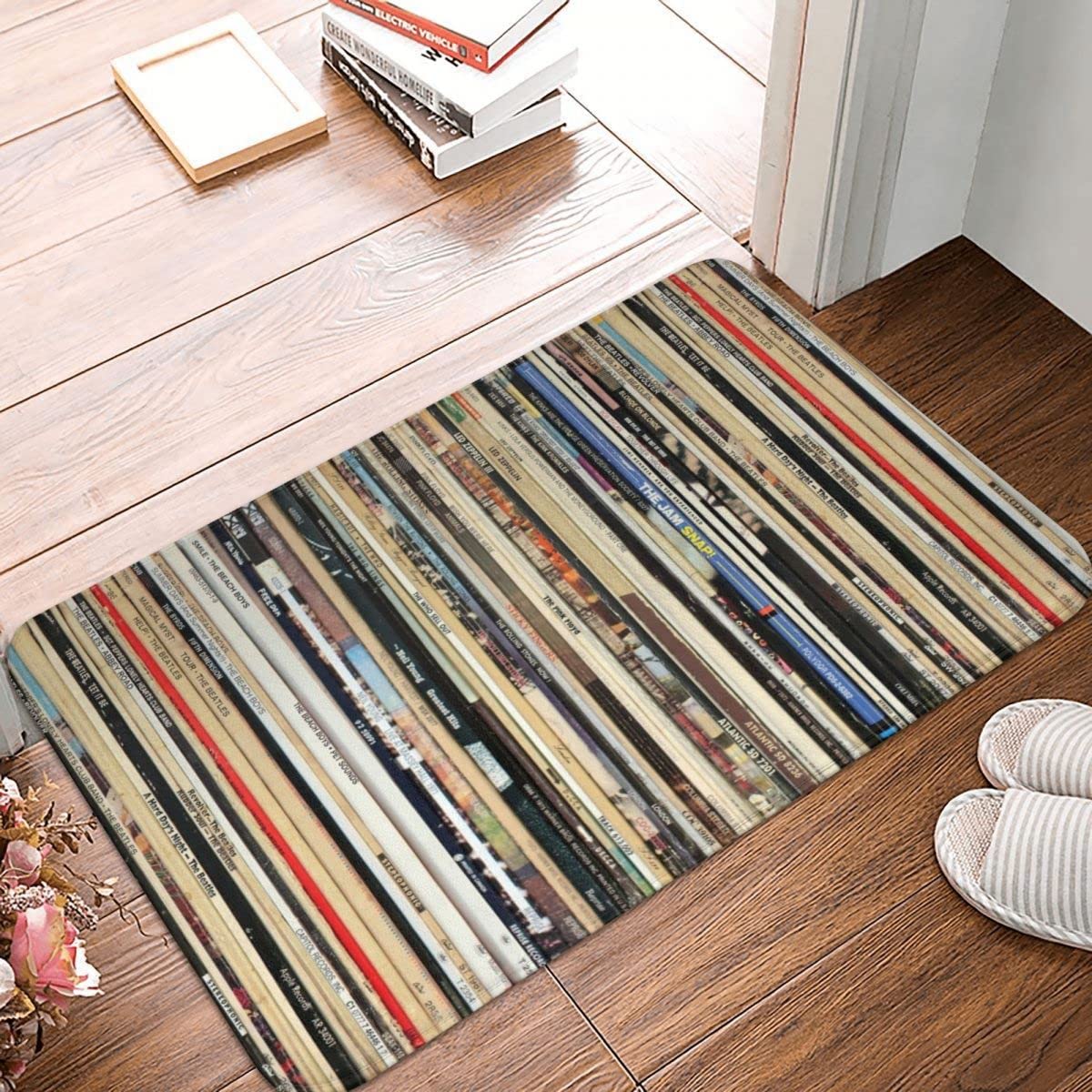 Guangzhouyongzhangshangmaozhongxingerenduzi Doormat 570 Mats 40X60cm Rock Vinyl Records Door Mats Decorative Entrance Doormat Funny Barrier Mats For Outdoor Garden Hall