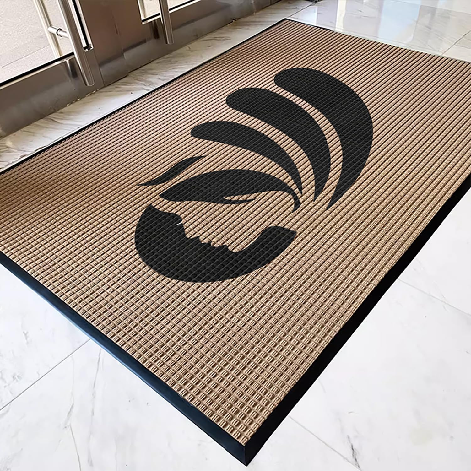 Alfombras Personalizadas con Texto y Logo para Entrada Felpudo Personalizado Exterior para Empresas Corporaciones Familia y Mascota,60x90cm