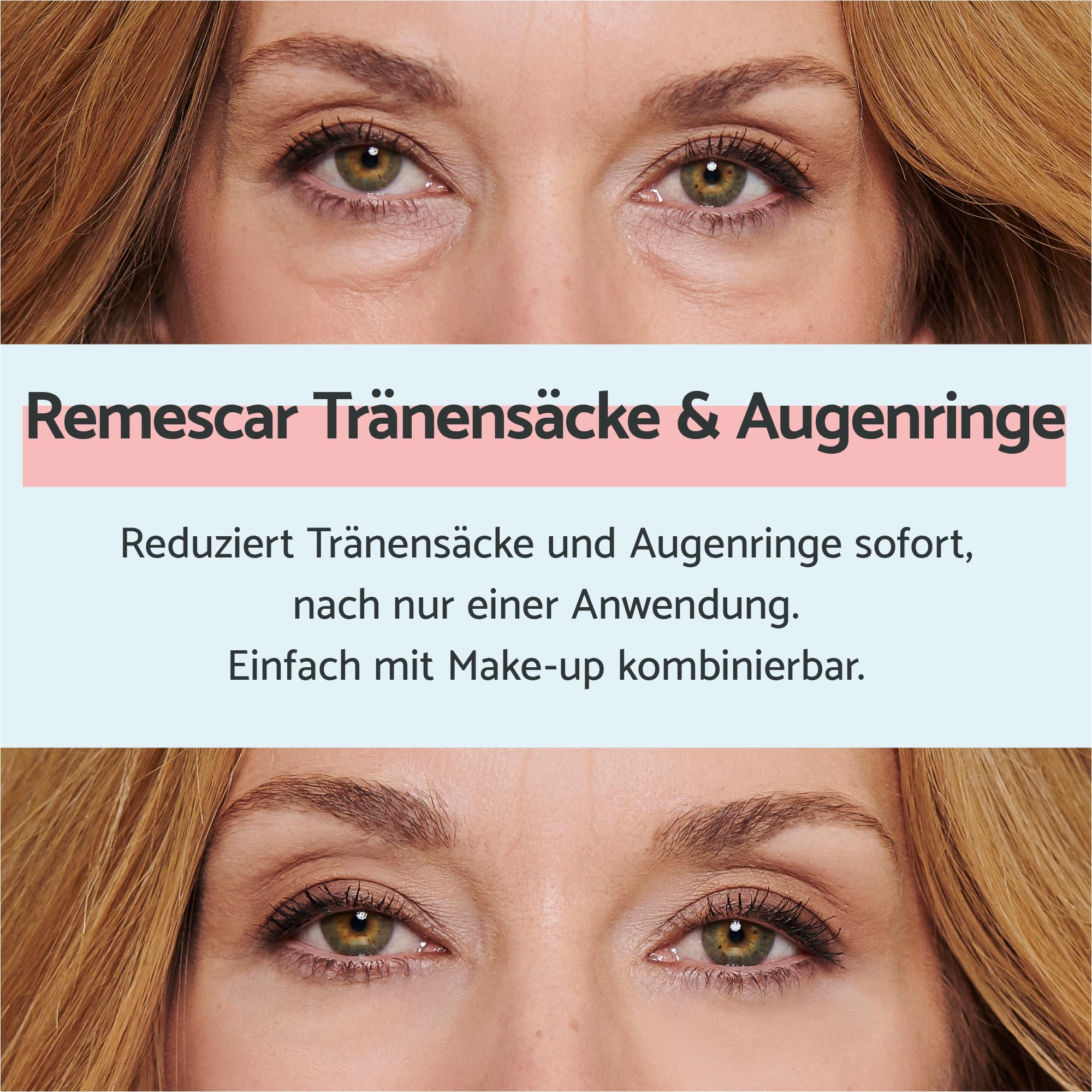 Remescar Tränensäcke & Augenringe Augencreme 8ml – Sofortige Behandlung für Unteraugenbeutel – 180 Anwendungen