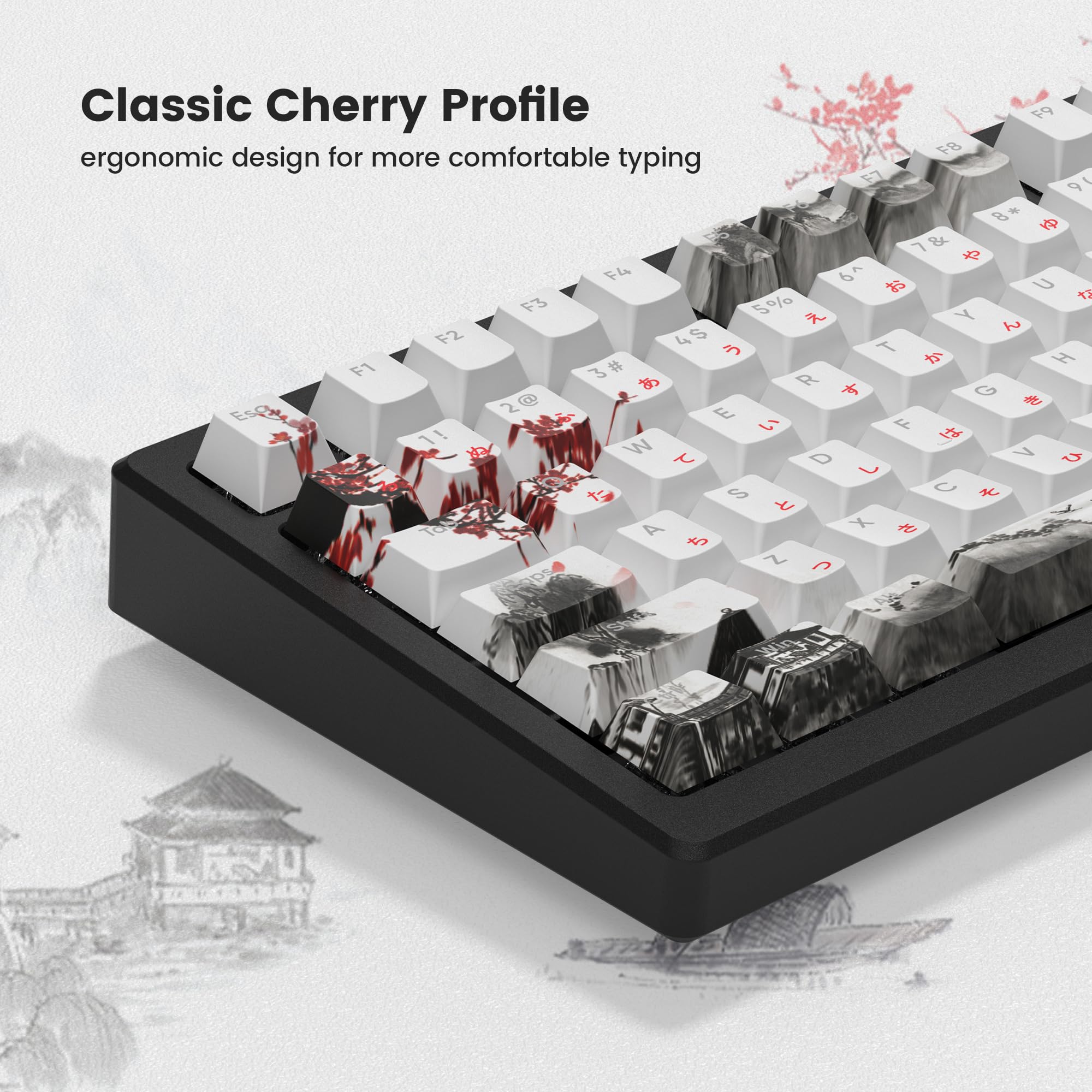 Amazon.com: Womier PBT Keycaps Set 130 Keys, Custom White Japanese