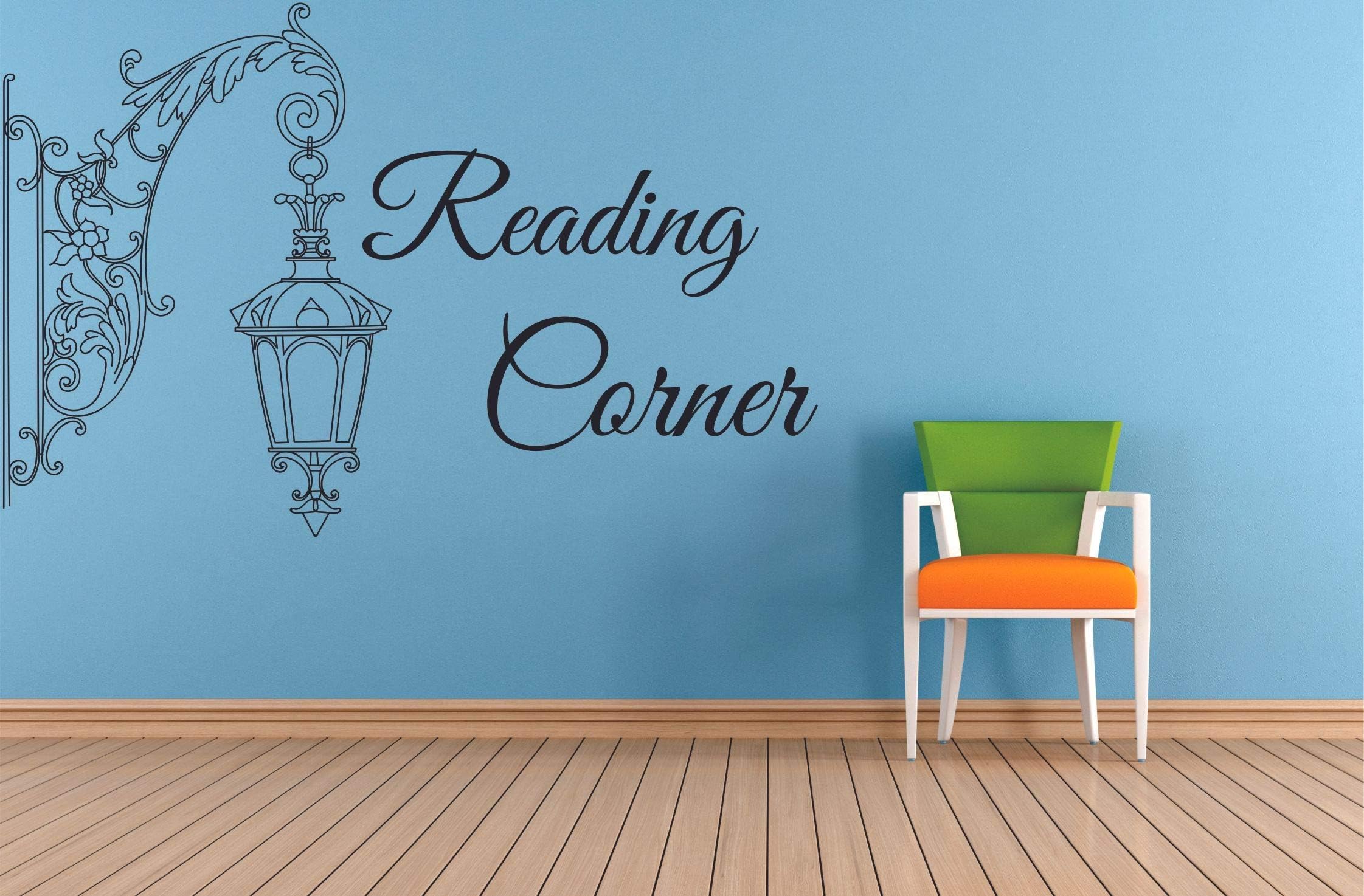 Reading Corner Library Classroom Wall Sticker Vinyl Decal for Boys Girls Baby Kids Library Bedroom Daycare Nursery Kindergarten Story Fun Home Decor Sticker Wall Art Vinyl Decoration Size (25x30 inch)