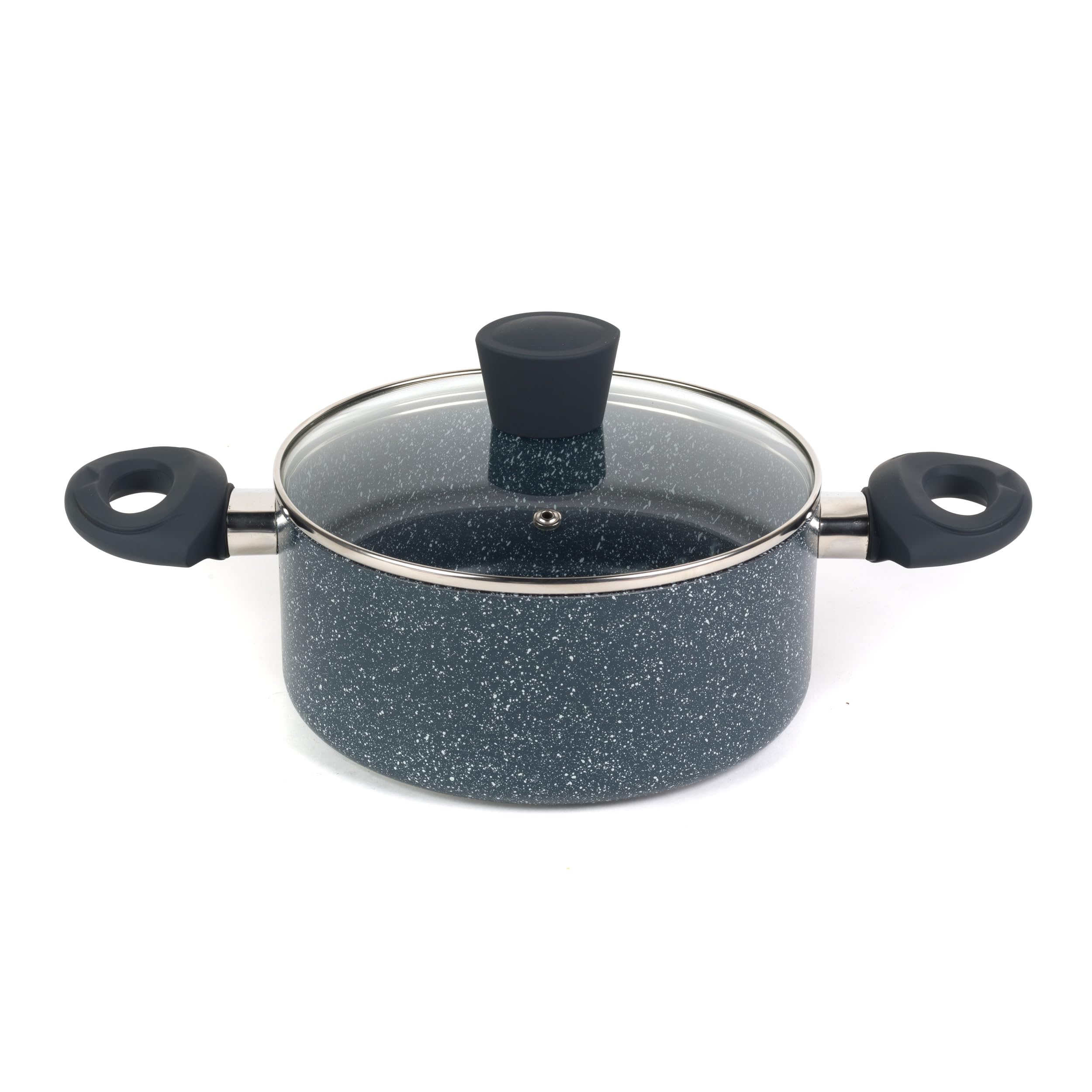 Russell Hobbs  Grey Stone 20Cm Non-Stick Pressed Aluminium Bakelite Handle Stock Pot, Sports Direct