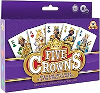 PlayMonster Five Crowns Card Game: 5-Suit Rummy-Style Fun for Families, Ages 8+, Kings Go Wild!