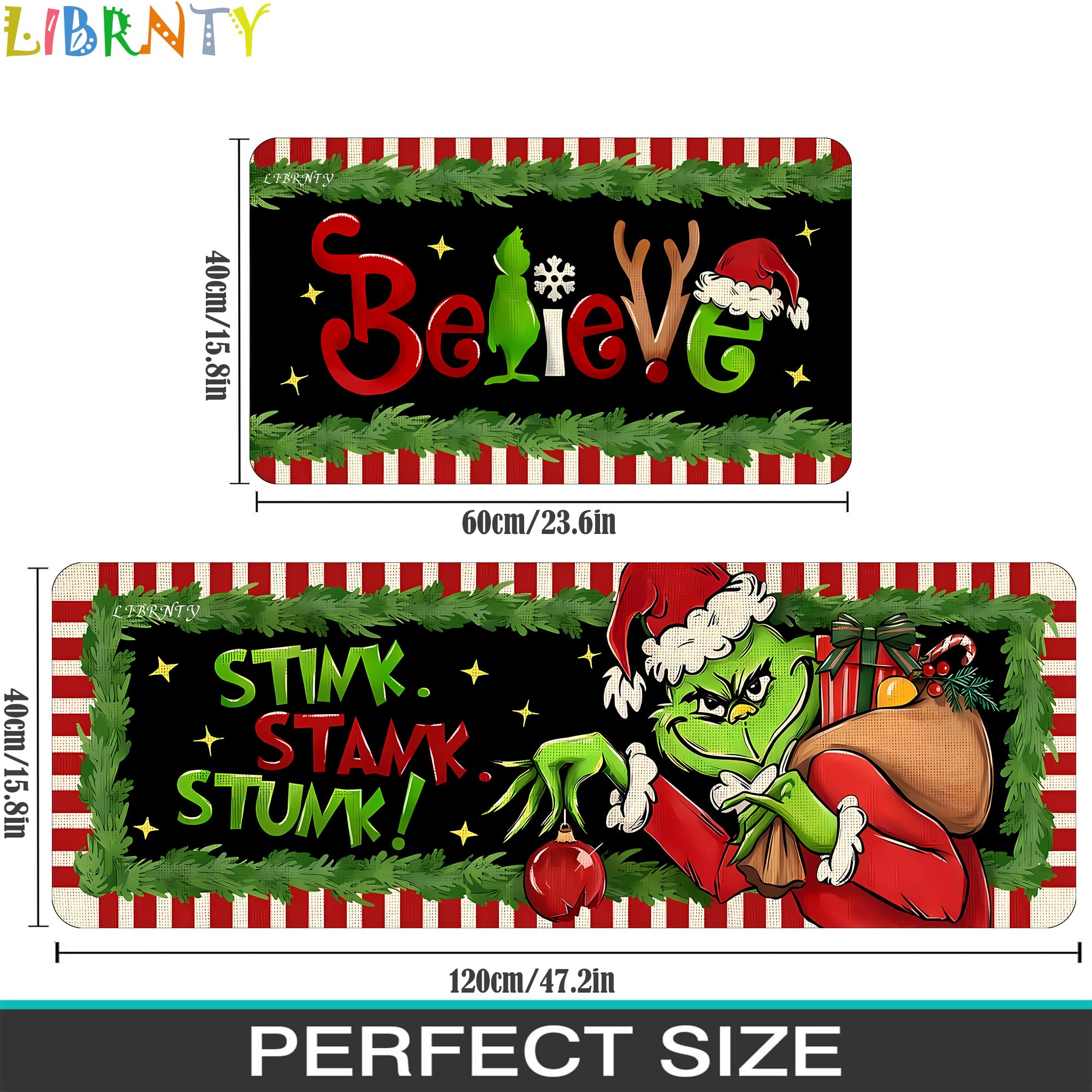 2 pezzi Tappetini da Cucina,Tappeto halloween,Tappeto passatoia Cucina Lavabile,Impermeabile,Resistente all'olio Durevole Tappetino zerbino Lavabile,per interni,40 * 60cm+40 * 120cm